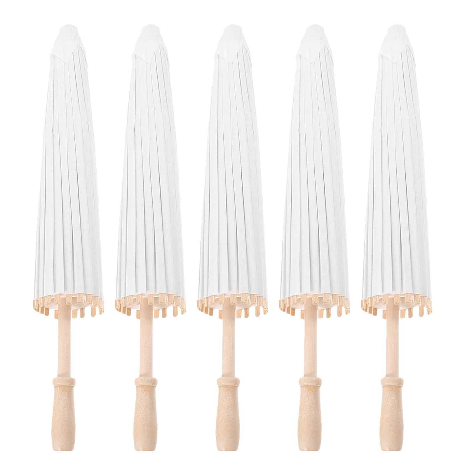 Photography Umbrella - 5 Sombrillas de Papel Blancas Estilo