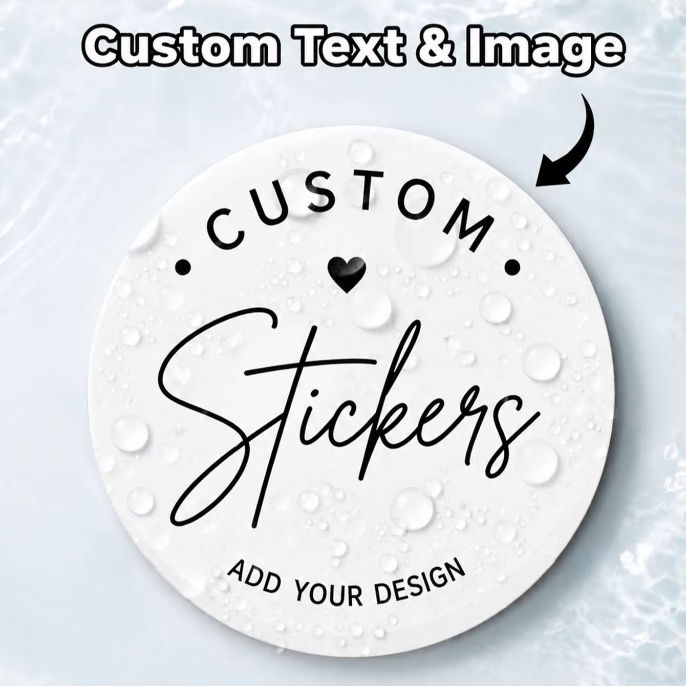 Photography Logo - 1/50/100 Uds. Pegatinas Redondas Personalizadas a