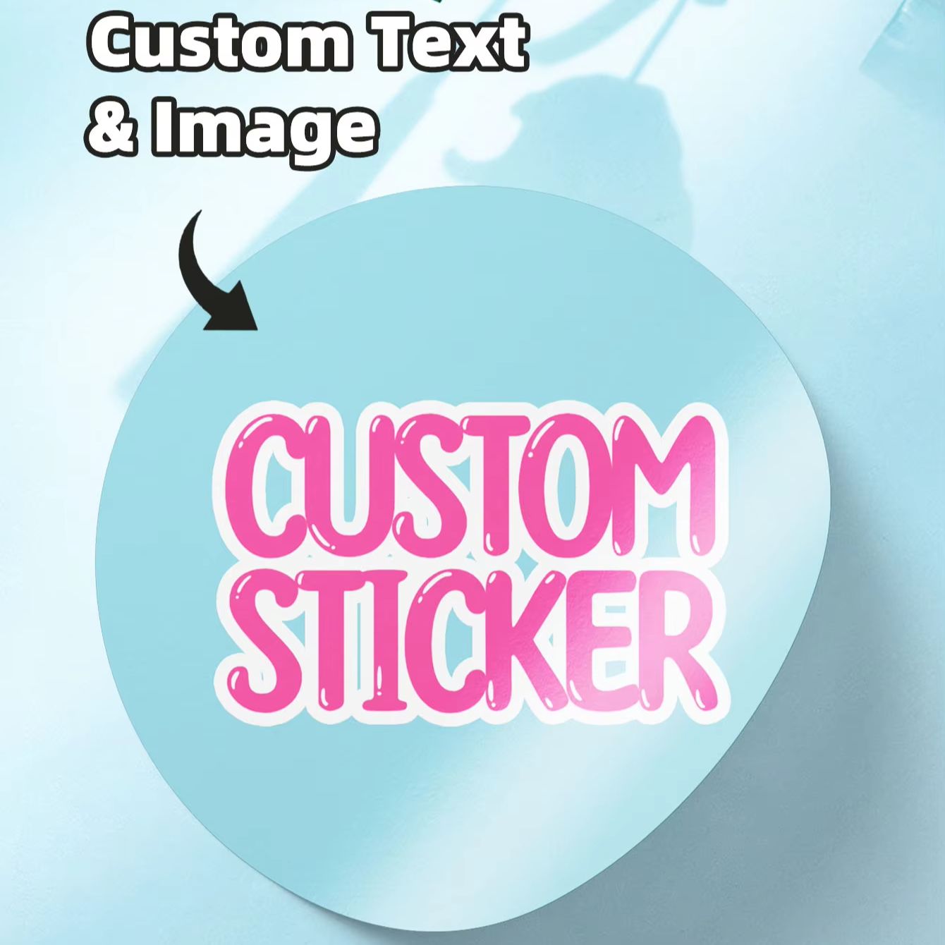Photography Logo - 1-120PCS Pegatinas Redondas Personalizadas a Prueba