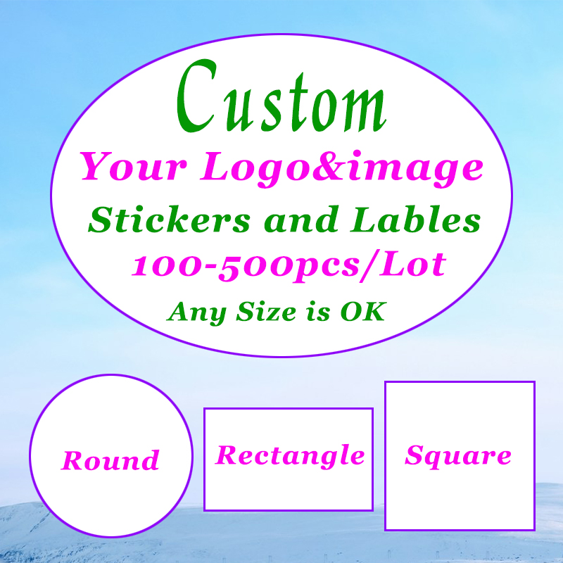 Photography Logo - 500-100 Uds pegatinas personalizadas etiquetas de