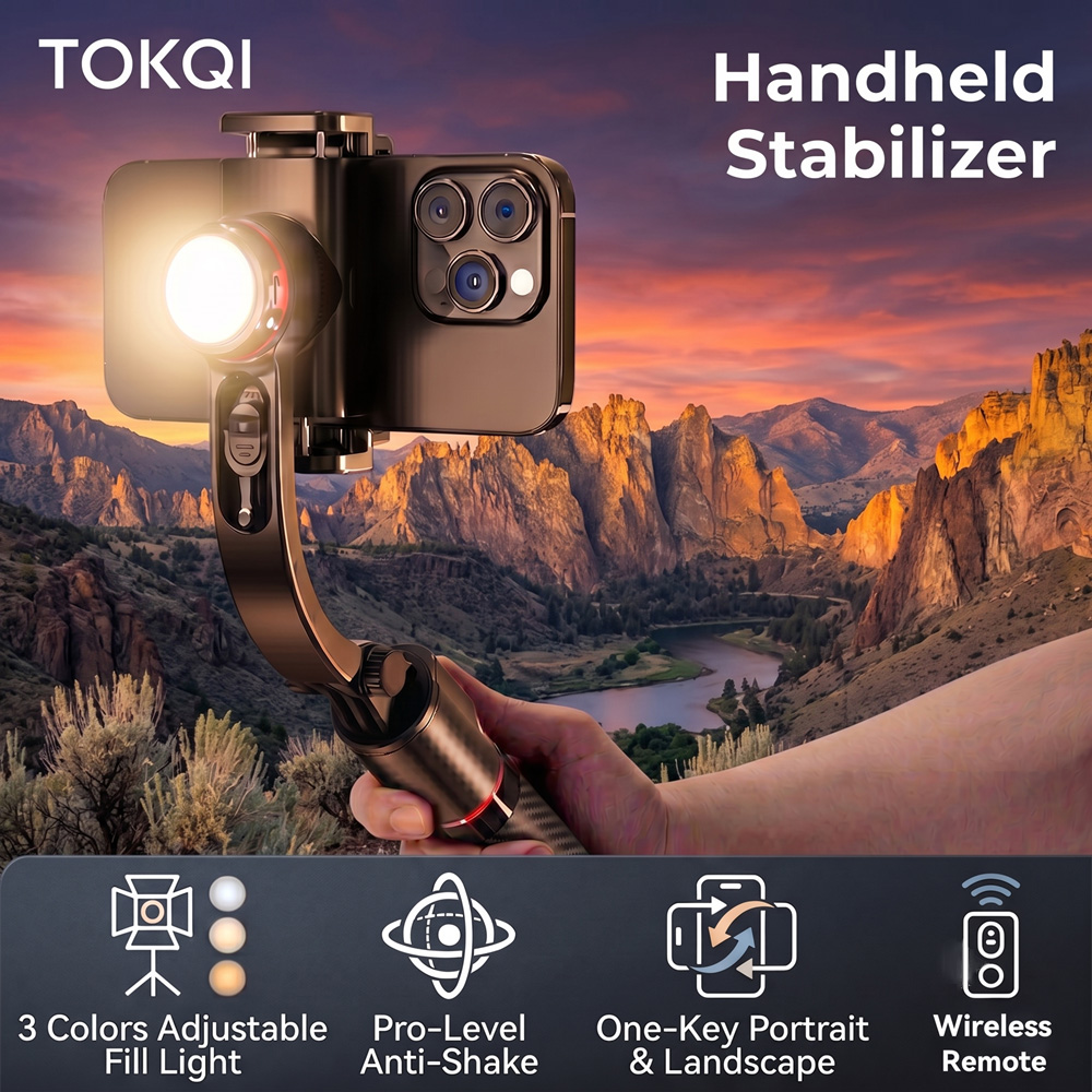 Photography Basics - Estabilizador de Gimbal TOKQI, Antivibración, de
