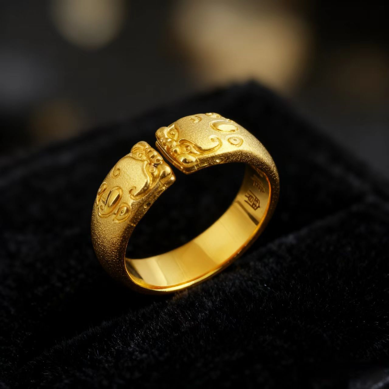 Photography Yellow - Anillo abierto Pixiu Pareja de oro