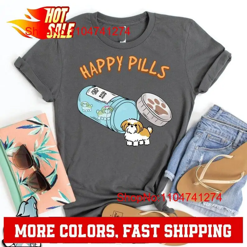 Shih Tzu Happy Pills camiseta  - Photography Logo reseña y precio