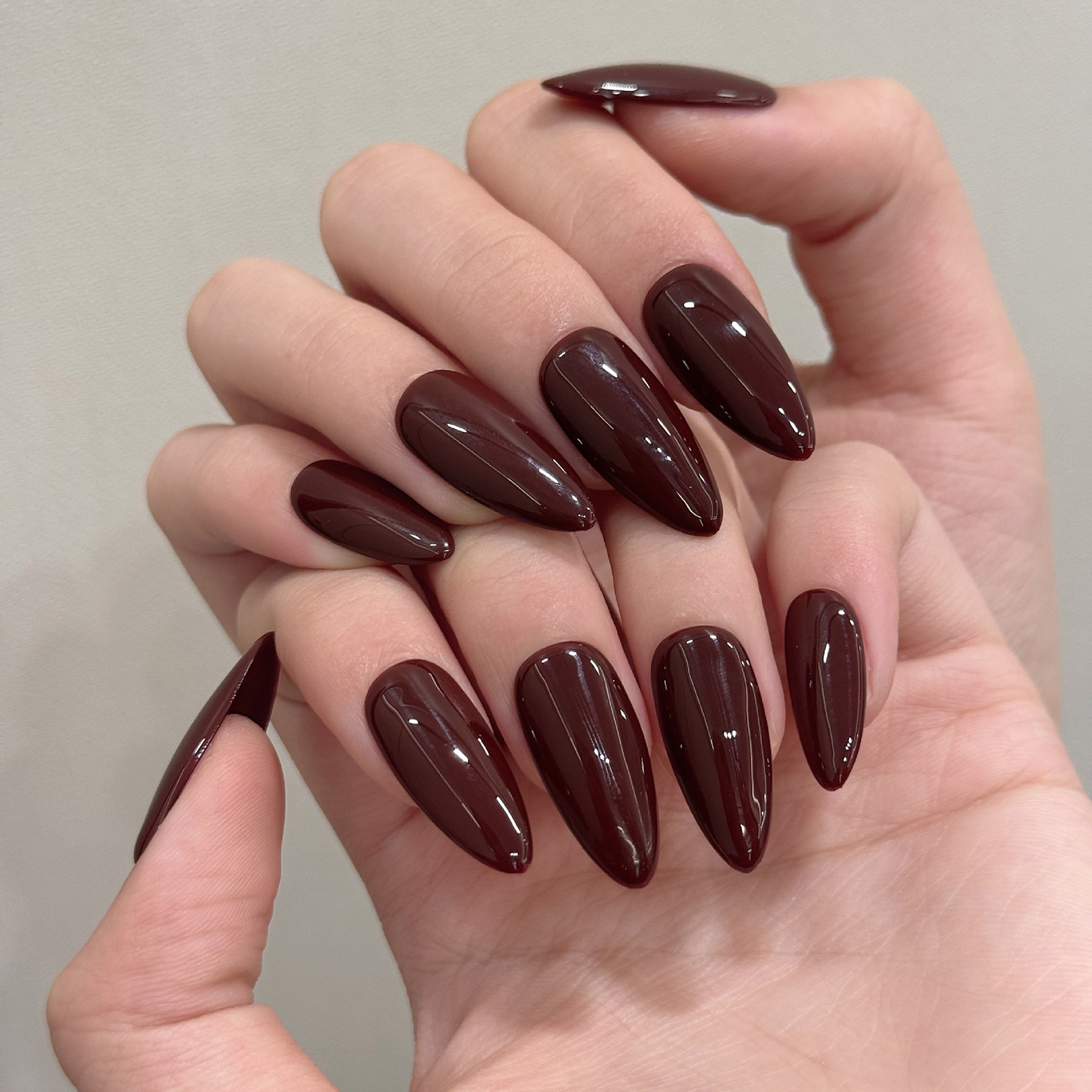 10 Uñas Postizas de Color Sóli - Photography Dark reseña y precio