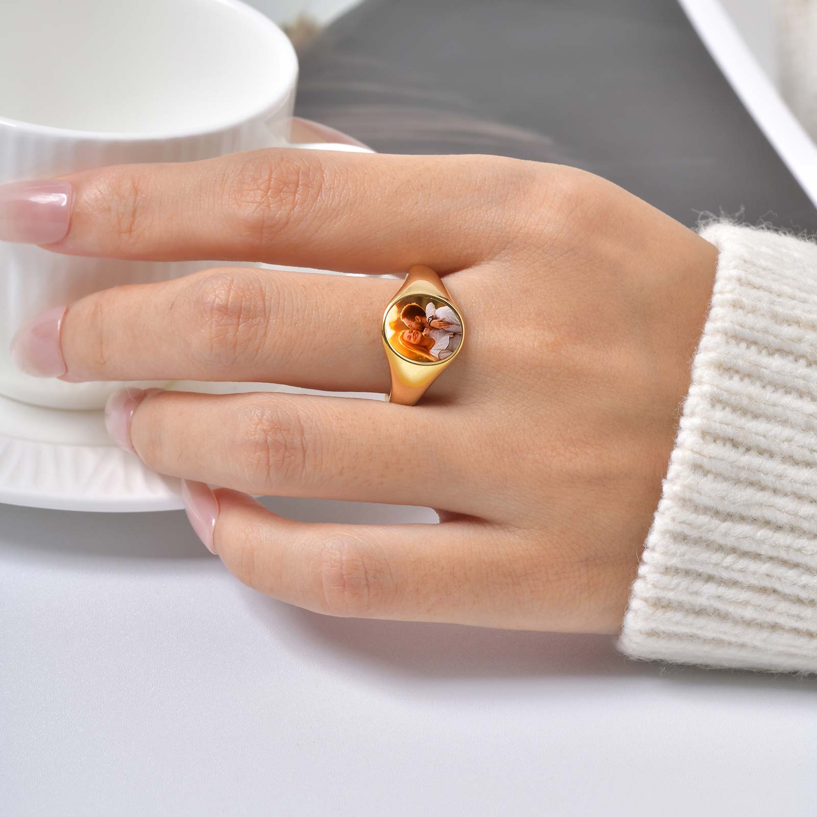 Anillo de foto personalizado p - Photography Logo reseña y precio