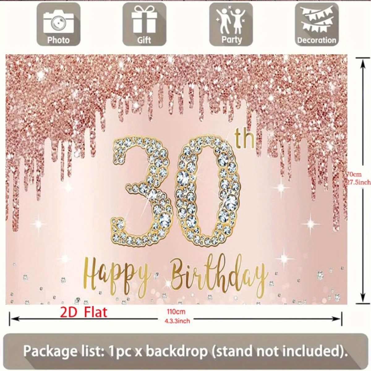 Un cartel de fondo del 30 cump - Photography Logo reseña y precio
